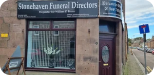 The front of the Funeral Home on Bridgefield